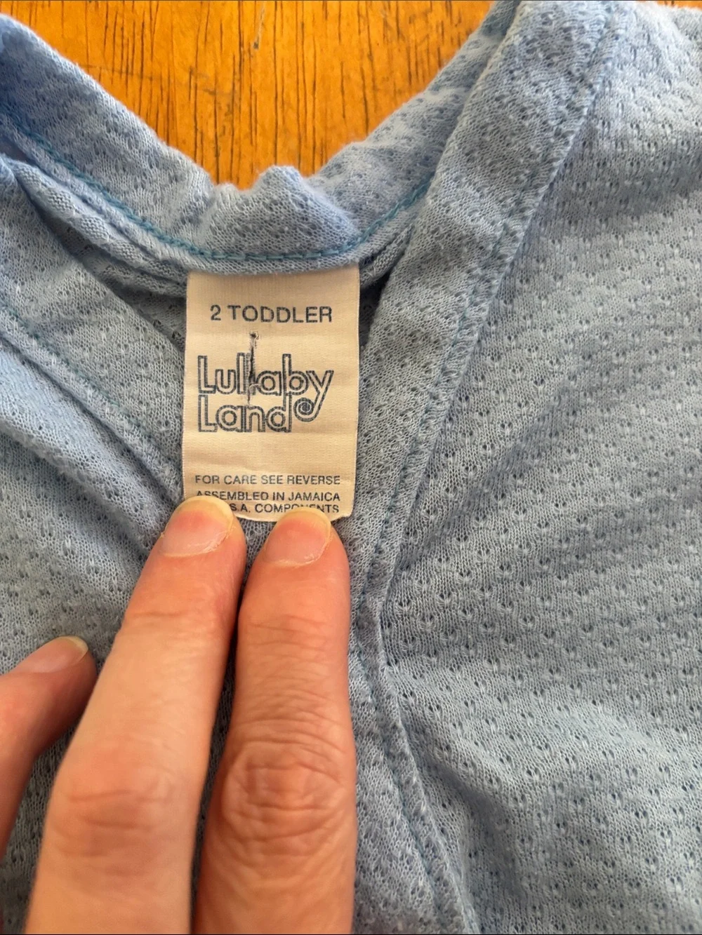 Vintage Lullaby Land Kids Light Blue Pajama Set 2T